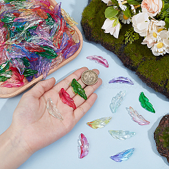 280Pcs 7 Colors Transparent Gradient Color Acrylic Pendants&nbsp;OACR-PH0004-66