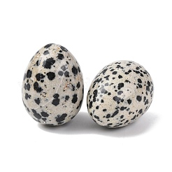 Natural Dalmatian Jasper Egg Stone&nbsp;G-L654-H04-01