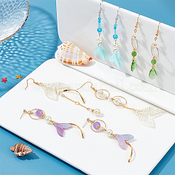 DIY Resin Mermaid Tail Shape Earring Making Kits&nbsp;DIY-PH0010-66