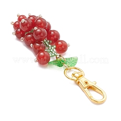 Grape Natural Carnelian Pendant Decorations&nbsp;HJEW-MZ00342-01