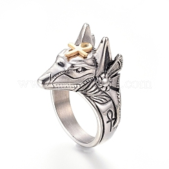 304 Stainless Steel Wide Band Rings&nbsp;RJEW-D073-21-ASG