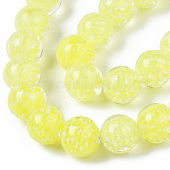 Transparent Handmade Lampwork Beads Strands&nbsp;LAMP-T007-21H