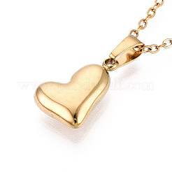 304 Stainless Steel Pendant Necklaces&nbsp;NJEW-T018-39G