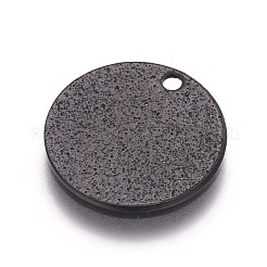 304 Stainless Steel Textured Pendants&nbsp;STAS-I098-01-12mm-B