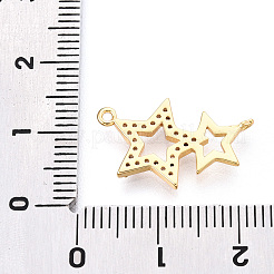 Brass Micro Pave Cubic Zirconia Pendants&nbsp;KK-N263-40G