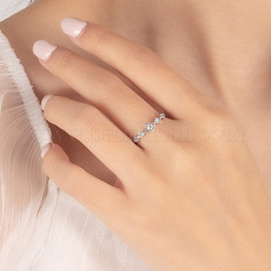 Adjustable Brass Micro Pave Cubic Zirconia Finger Rings&nbsp;WGCE7A7-01
