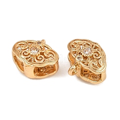 Brass Micro Pave Cubic Zirconia Charms&nbsp;KK-Z122-08G