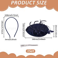 Mesh Veil Hair Bands&nbsp;OHAR-WH0011-63C