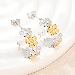 304 Stainless Steel Stud Earrings for Women&nbsp;SA-CBA45D5-25GP