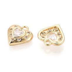 Brass Micro Pave Cubic Zirconia Charms&nbsp;KK-N263-135G