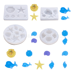 4Pcs 4 Style Pendant Silicone Molds&nbsp;DIY-BG0001-48