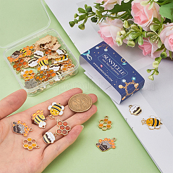 48Pcs 6 Styles Alloy Enamel Pendants&nbsp;ENAM-SC0005-50