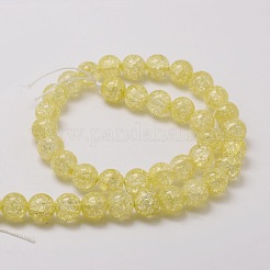 Crackle Glass Round Beads Strands&nbsp;X-CCG-E001-4mm-07