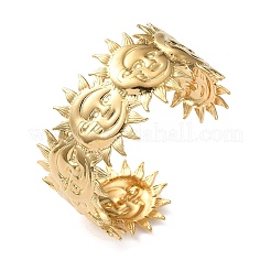 304 Stainless Steel Cuff Bangles for Women&nbsp;LS-BJEW-P364-01A-G