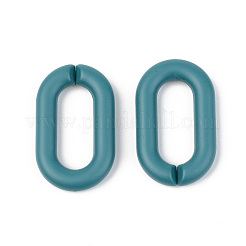 Opaque Spray Painted Acrylic Linking Rings&nbsp;OACR-T024-02-I