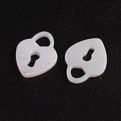 Natural White Shell Mother of Pearl Shell Charms&nbsp;SSHEL-G014-61A