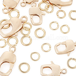 10Pcs 2 Styles Brass Lobster Claw Clasps&nbsp;KK-TA0009-15