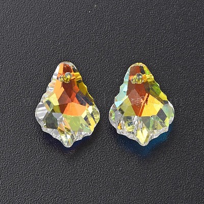Electroplated Glass Pendants&nbsp;EGLA-N006-019D-1