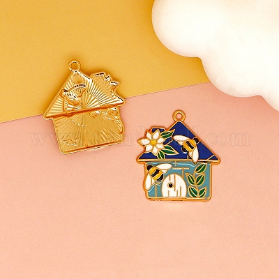 Alloy Enamel Pendants&nbsp;PW-WGEC5E2-01-1