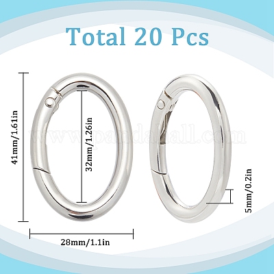 Spring Gates D Rings Wholesale 20Pcs Alloy Spring Gate Rings - Pandahall.com