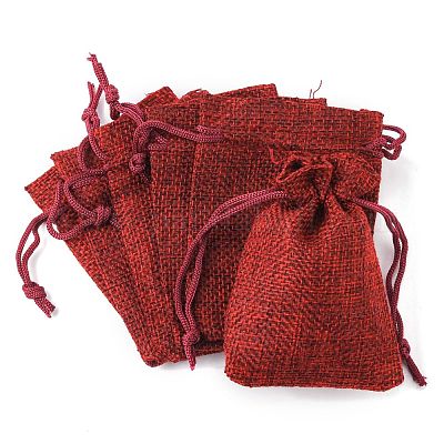 Burlap Packing Pouches Drawstring Bags&nbsp;ABAG-Q050-7x9-06-1