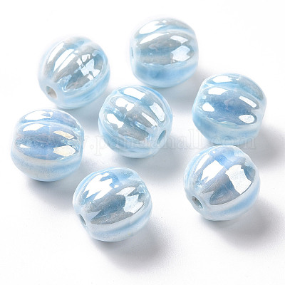 Handmade Pearlized Porcelain Beads&nbsp;X1-PORC-G010-01B-1