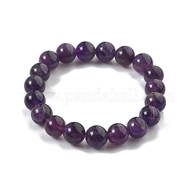 Natural Amethyst Bead Stretch Bracelets&nbsp;BJEW-K212-C-034-1