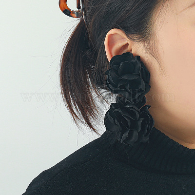 Polyester Dangle Stud Earrings&nbsp;FS-WGB7C07-05-1