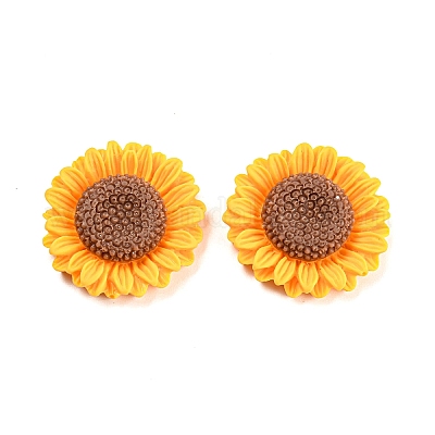 Opaque Resin Flower Cabochons&nbsp;RESI-H151-05A-1
