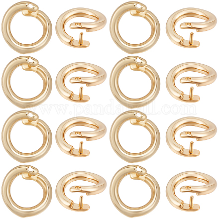 Brass Snap Clasps&nbsp;KK-BBC0021-49G-1