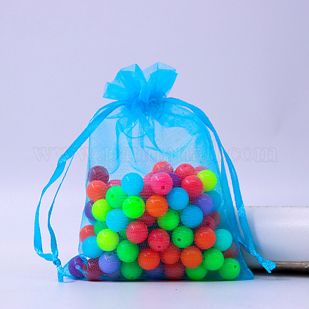 Rectangle Organza Drawstring Bags&nbsp;CON-PW0001-054A-09-1