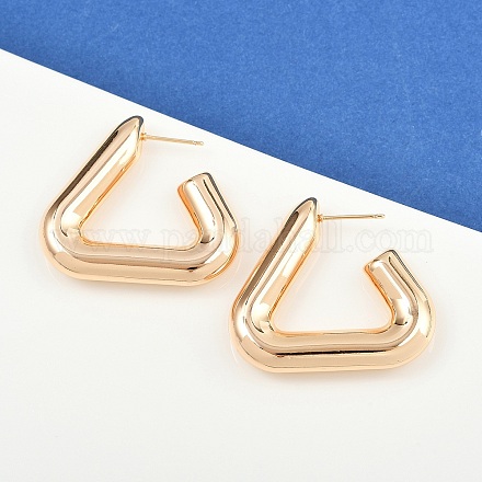 Brass Stud Earrings&nbsp;EJEW-H168-14C-G-1