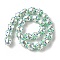 Baking Paint Baking Paint Glass Beads, Strawberry, with Enamel, Blue, 13x12mm, Hole: 1.6mm