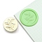 Round Brass Stamp Heads, Golden, Leaf, 25mm