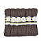 Polypropylene Fiber Ribbons, Wave Shape, Coconut Brown, 7~8mm, 15yard/bundle, 6bundles/bag