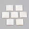 Natural Freshwater Shell Cabochons, Rectangle, White, 13x15x3mm