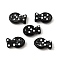 Handmade Lampwork Enamel Beads, Bumpy Fish, Black, 20x12.5x7~9mm, Hole: 1.4~1.6mm