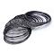Steel Memory Wire, for Wrap Bracelets Making, Nickel Free, Gunmetal, 22 Gauge, 0.6mm, 60mm inner diameter, 1800 circles/1000g
