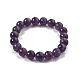 Natural Amethyst Bead Stretch Bracelets&nbsp;BJEW-K212-C-034-3