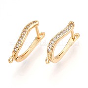Wholesale Brass Pave Clear Cubic Zirconia Connector Charms