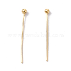 Brass Ball Head Pins, Long-Lasting Plated, Cadmium Free & Lead Free, Real 18K Gold Plated, 20mm, Head: 2mm, Pin: 0.5mm, 24 Gauge