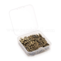 60Pcs 6 Style Tibetan Style Alloy Pendants&nbsp;FIND-LS0001-32AB