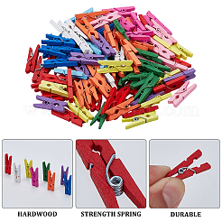 100Pcs Natural Wooden Craft Pegs Clips&nbsp;AJEW-SP0003-48A