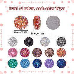 140Pcs 14 Colors Druzy Resin Decoden Cabochons&nbsp;RESI-SC0005-55