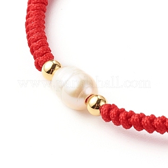 Pearl Beads Adjustable Nylon Thread Cord Bracelets&nbsp;BJEW-JB06397