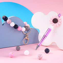 1Bag Sunflower & Round Silicone Focal Beads&nbsp;SIL-TA0003-42