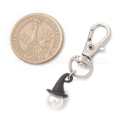 Shell Pearl with Alloy Pendant Decoration&nbsp;HJEW-JM03863