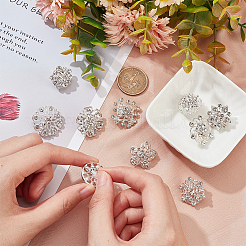 9pcs 9 style Rhinestone Flower Lapel Pins&nbsp;JEWB-NB0001-18