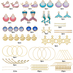 DIY Ocean Themed Earring Making Kits&nbsp;DIY-SC0001-96G