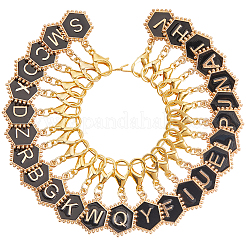 26Pcs Alloy Enamel Pendant Locking Stitch Markers&nbsp;HJEW-SC00139
